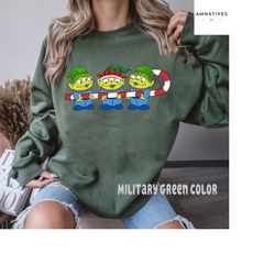 little green aliens christmas toy story shirt, christmas sweatshirt, christmas friends shirt, toy story shirt, aliens ch