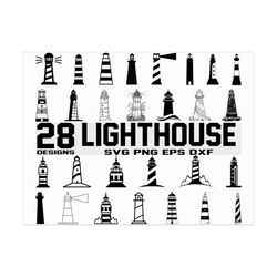 Lighthouse SVG/ sea svg/ ocean svg/ clipart/ silhouette/ decal/ stencil/ cricut/ cut file/iron on/ vector