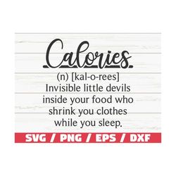 Calories Definition SVG / Cut File / Cricut / Commercial use / Silhouette / Calories SVG / Funny Definition SVG