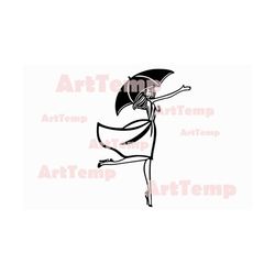 girl with an umbrella dxf, files for cricut, dxf files, dxf files for plasma, wall decor, western dxf, umbrella holder s