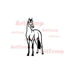 horse svg, silhouettes dxf, horse svg files for cricut, clipart, horse cut file, farm animal svg, printable art, vector