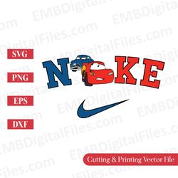 nike swoosh disney lightning mcqueen svg for cricut