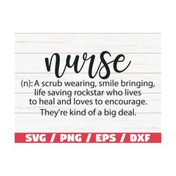 nurse definition svg / cut file / cricut / commercial use / silhouette / clip art / vector / printable / nurse life svg