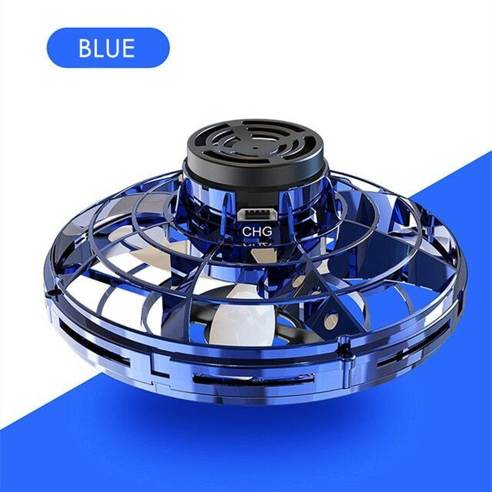 Flying Fidget Spinner Drone Ball UFO Blue