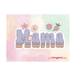 mama png retro mama png sublimation design retro trendy mama shirt gift mom sweatshirt png flowers png digital download
