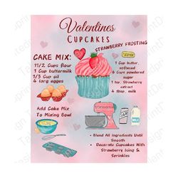 Cupcake recipe kitchen printable, Baking Recipe|, Printable Wall Art, Farmhouse cupcake recipe, JPG -kitchen decor, digi