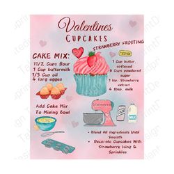 cupcake recipe kitchen printable, baking recipe|, printable wall art, farmhouse cupcake recipe, jpg -kitchen decor, digi