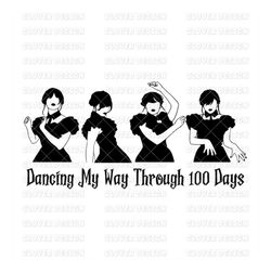 dancing my way through 100 days | wednesday adams | addams family |100 days of school| 100th day of school | digital dow