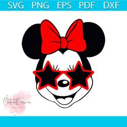 minnie mouse wearing star sunglasses svg, disney svg, minnie mouse svg, minnie svg, cool minnie svg, disney minnie svg,