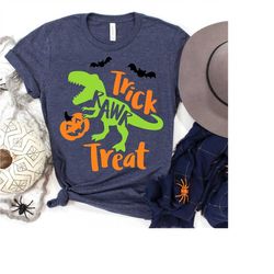 Trick Rawr Treat Halloween Shirt, Trick r Treat Halloween Dinosaur Shirt, Halloween Party Shirt, Halloween Gifts, Hallow