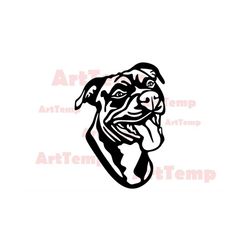 american pit bull svg, dog dxf cut file, pet svg for cricut, dxf for laser cnc, pit bull clipart, silhouettes dxf, vecto