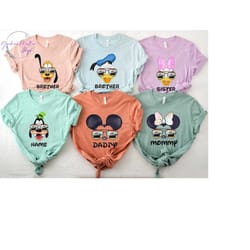 custom disney cruise family shirt, mickey and friends cruise shirt, mickey glasses, disney family vacation shirt, disney
