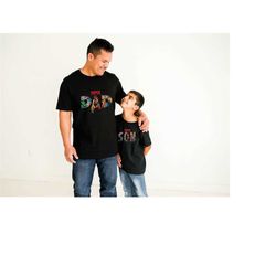 personalized father's day super dad shirt, father son marvel shirt, gifts for dad, matching birthday shirts for family,