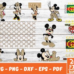 gucci svg, mickey gucci svg, disney svg , famous logo svg, pattern svg, dripping logo svg