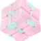 Kids Fidget Infinity Cube Toy Stress Relief Pink