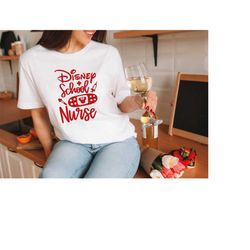 personalized disney school nurse shirt, nurse week gifts, nurse minnie ears shirt, nurse graduation shirt, custom nursin
