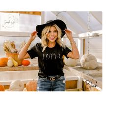 dancing skeleton t-shirt | fall leaves dancing skeleton shirt | cute halloween party tshirt | cute fall crewneck tee | b