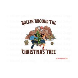 rockin around the christmas tree, bronco cowboy western png sublimations, rodeo designs downloads, png clipart sublima