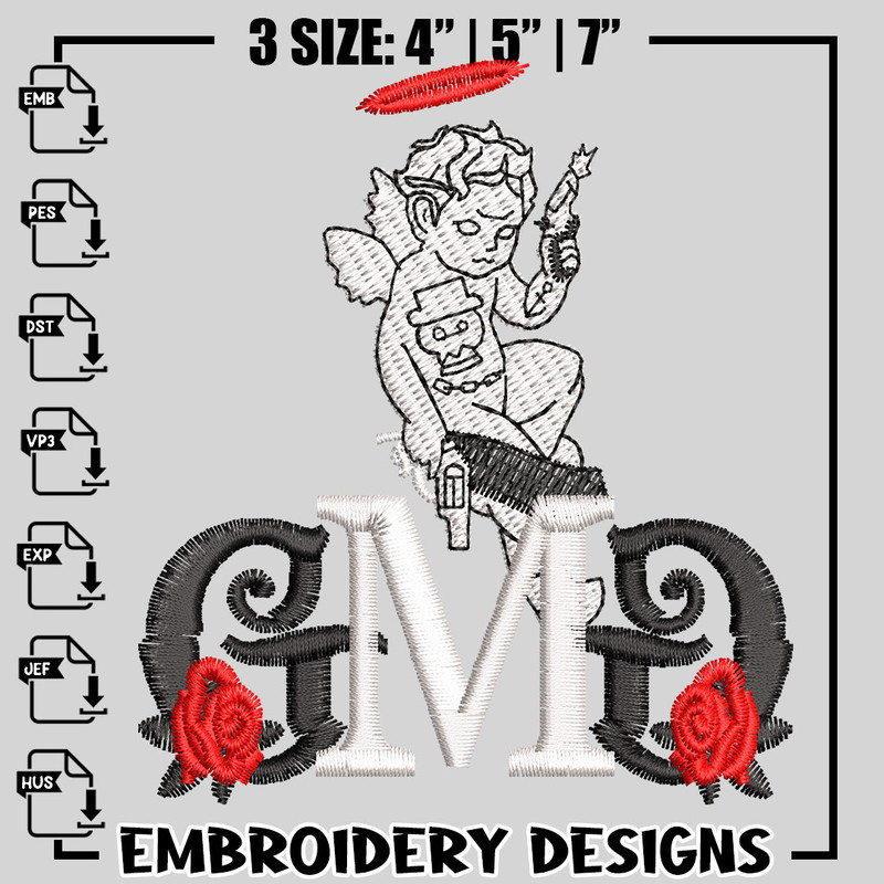 GMD Logo embroidery design