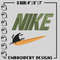 Green nike Logo embroidery design