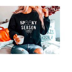 spooky season sweatshirt, spooky season shirt, spooky sweatshirt, halloween sweatshirt, fall shirt, ghost t-shirt, hallo