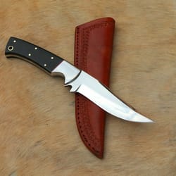 custom handmade d 2 steel mirror polished hunting/boot/camp 9" knife horn handle