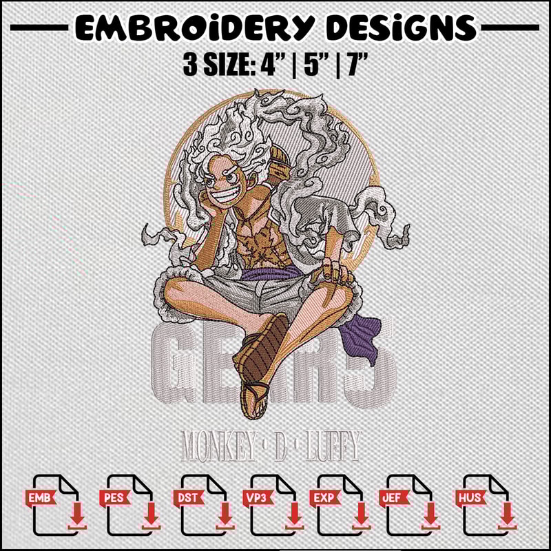 Luffy g5 embroidery design
