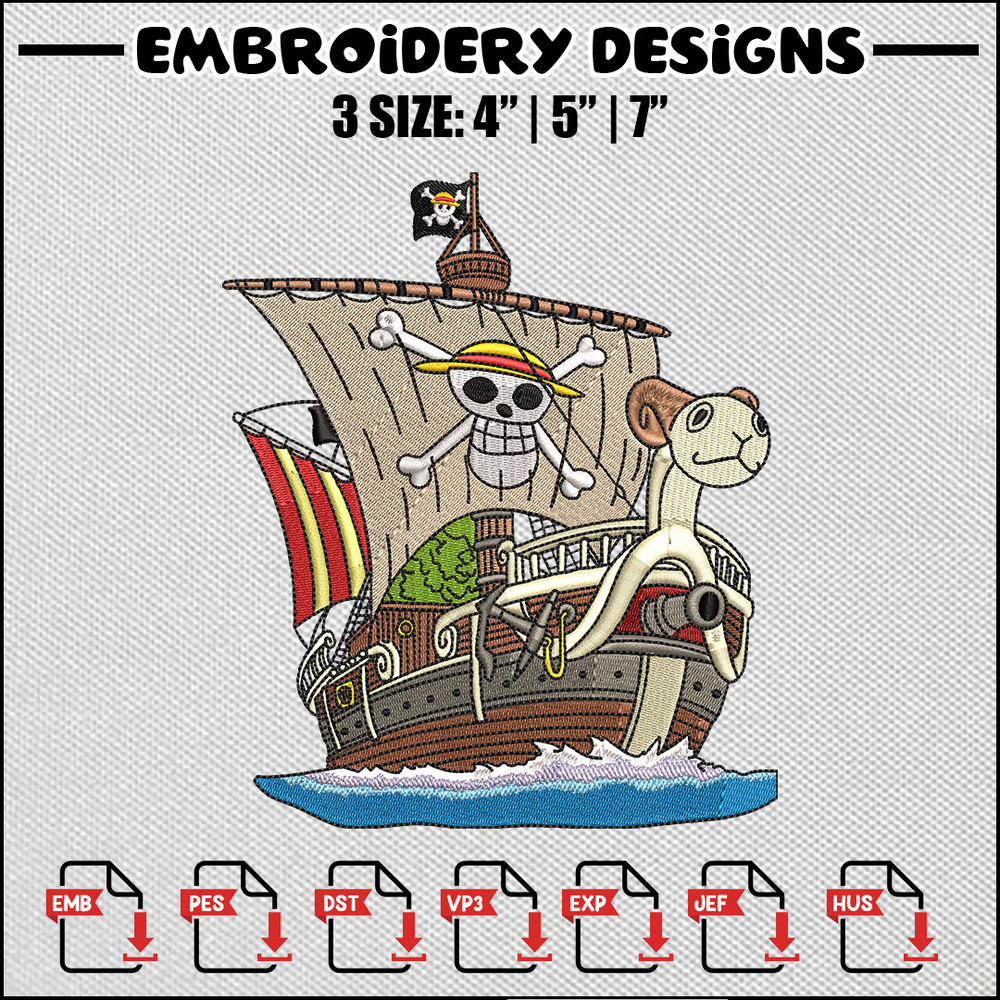 Going merry embroidery design