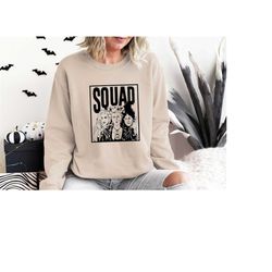 halloween squad sweatshirt, sanderson sisters squad sweatshirt, the sanderson sisters shirt, woman shirt for halloween,