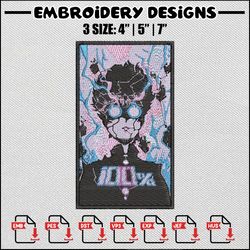 mob box embroidery design, mob psycho embroidery, anime design, anime embroidery, embroidery shirt, digital download