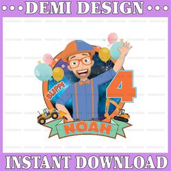 personalized name for birthday blippi png, family of birthday blippi boy png, blippi custom name png, instant download