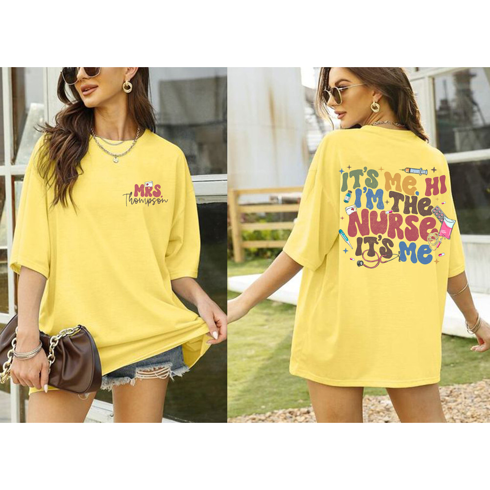 Hi Its Me Im The Nurse Shirt, Nurse Life Tee, Nursing School LD Nurse Shirt, Groovy Nurse Shirt, Aesthetic Cool Nurse Shirt, Nurse Gifts - 2.jpg