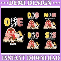 personalized family matching farm birthday png, personalized farm birthday png, family birthday custom name png, digital