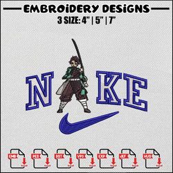nike tanjiro embroidery design, tanjiro embroidery, nike design, anime embroidery, embroidery shirt, digital download