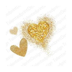 valentines day glitter png gold heart, gold splatter clipart, glitter elements, trendy designs, gold heart clipart, love