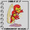 Ironman cartoon embroidery design