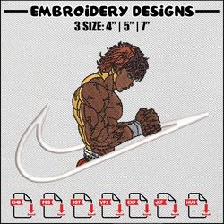 nike baki body embroidery design, baki embroidery, nike design, anime embroidery, embroidery shirt, digital download