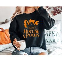 Its Just A Buhch of Hocus Pocus Sweatshirt Women Halloween sweater, Halloween Party gifts, Hocus Pocus sweatshirt, Sande