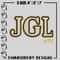 JGL logo embroidery design