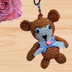 Crochet teddy bear keychain pdf pattern
