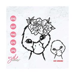 cute duck svg | cute duckling svg | duck with flowers svg | floral duck svg | farm animal svg | duckling with florals sv