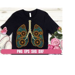 Lungs Bicycle Lungs Anatomy T-shirt Sublimation Digital File Download PNG Svg EPS
