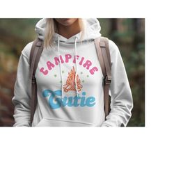Campfire Cutie | Retro Camping | Gift for Her | Gift for Him | Hoodie Sweatshirt T-Shirt