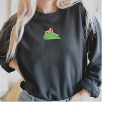Cute Mushroom Frog design Sweatshirt, Cottage-core Clothing, Crewneck Mushroom Print, Mushroom Art, Indie Clothing, Holi