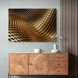 Gold Wafers 3D Wall Art Canvas Print 3d Wall Decor