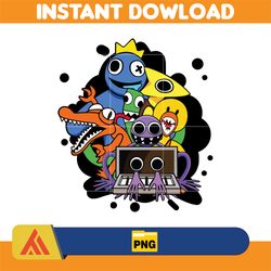 rainbow friends clipart png, blue png, rainbow friends png, rainbow blue red orange green premium png, doors clipart png