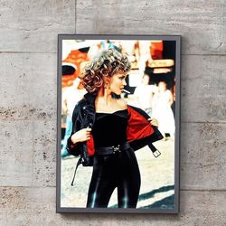 Olivia Newton-John Smokes Poster, The Grease 70s Movie Poster ,No Framed, Gift