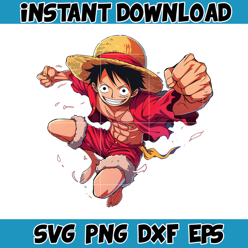Luffy Clipart, Popular Anime Series, One Piece, Anime Clipart, Anime PNG, Transparant Background (5).jpg