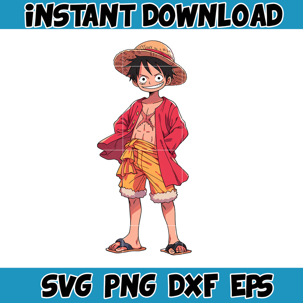 Luffy Clipart, Popular Anime Series, One Piece, Anime Clipart, Anime PNG, Transparant Background (6).jpg