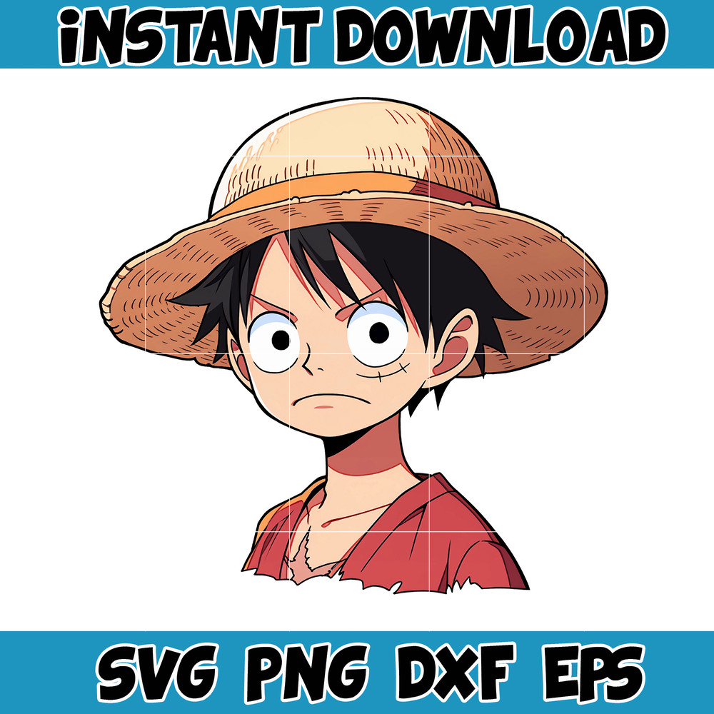 Luffy Clipart, Popular Anime Series, One Piece, Anime Clipart, Anime PNG, Transparant Background (10).jpg